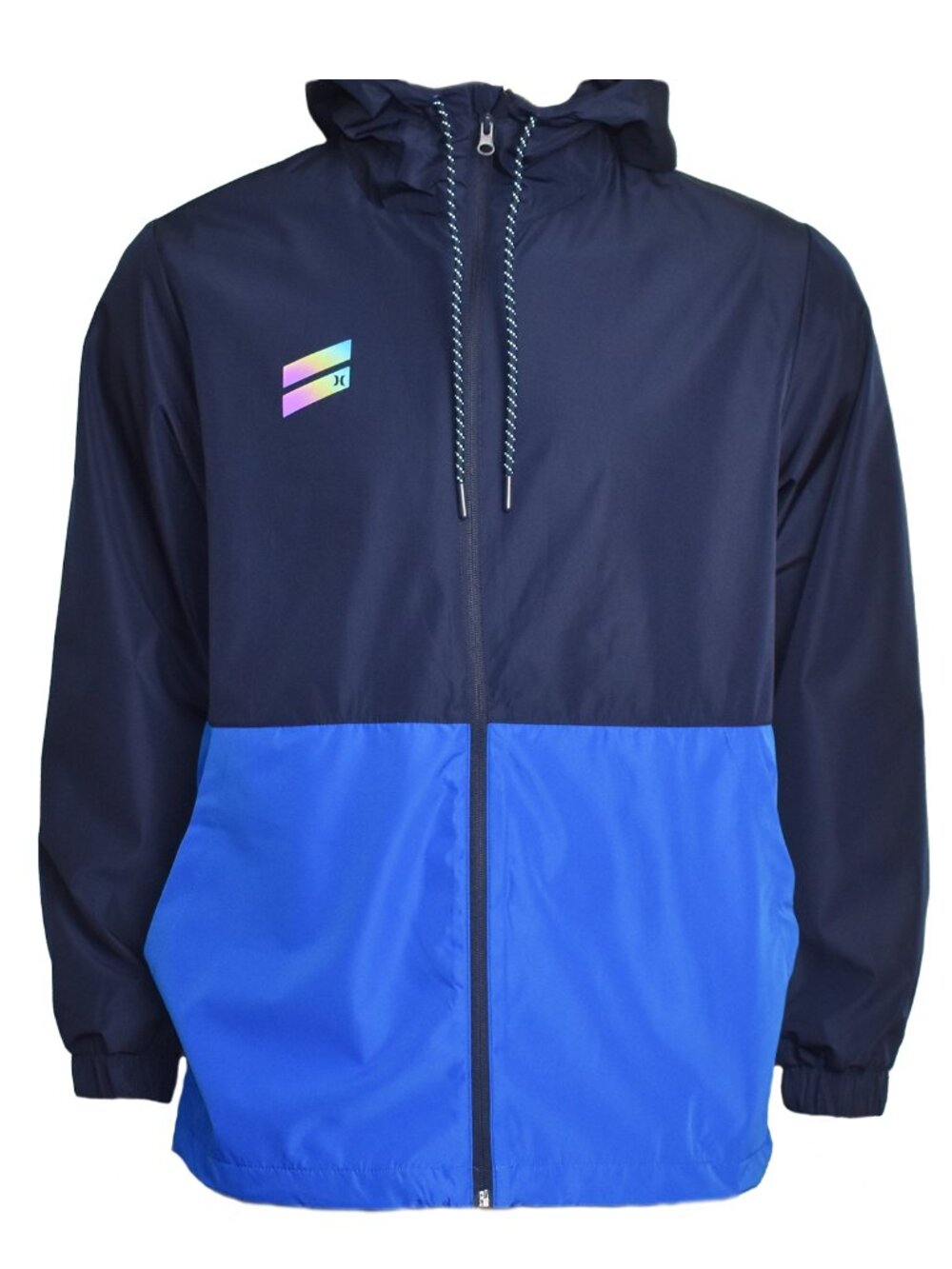 Hurley Men’s Jacket All Seasons Gear Hoodie Windbreaker Colorblock Size L - Picture 2 of 6